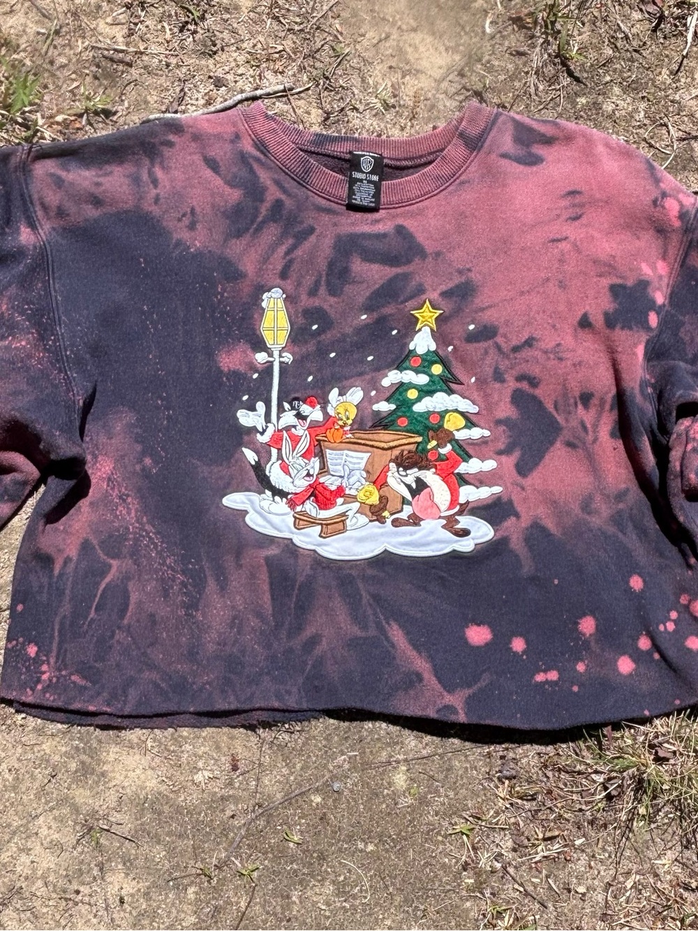 Vintage 90’s Cropped and Bleached Looney Tunes Sweatshirt!